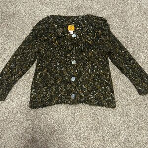 Ruby Rd. Multicolor Knit Cardigan with Abalone Buttons